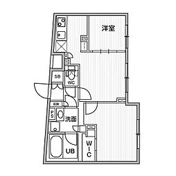 ALTERNA祐天寺 2DKの間取図画像