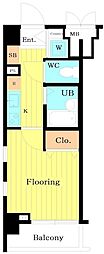 メインステージ恵比寿東 1Kの間取図画像