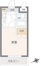 ジョイフル田園調布 1Kの間取図画像