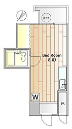 マンションメナハウス ワンルームの間取図画像