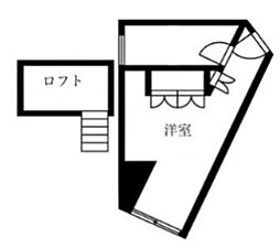 カサメヒカーナ ワンルームの間取図画像