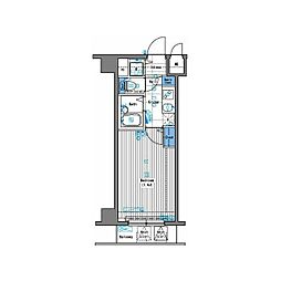 グランド・ガーラ三田 1Kの間取図画像
