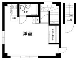 Residence　Exceed 4階ワンルームの間取り