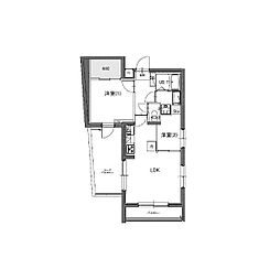 TASUKI RICHESSE洗足 2LDKの間取図画像