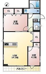間取図画像 2LDK