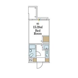 ジョイフル等々力 ワンルームの間取図画像