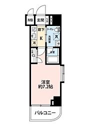 ハーモニーレジデンス横浜 1Kの間取図画像