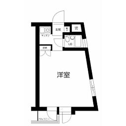 エルム奥沢 ワンルームの間取図画像