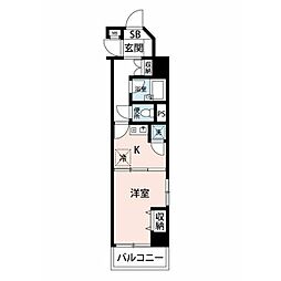 OLIO奥沢 1DKの間取図画像
