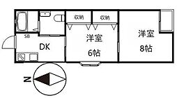 タウンハウス 2DKの間取図画像