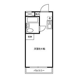 TOP大倉山No.1 ワンルームの間取図画像