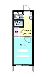 ハイタウン自由ケ丘 1Kの間取図画像