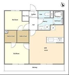 U'sSquare 2LDKの間取図画像