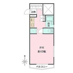 Ceria大倉山 ワンルームの間取図画像