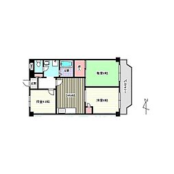 ヒルズ大倉山 3DKの間取図画像