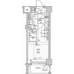 PREMIUMCUBE大井町#mo ワンルームの間取図画像