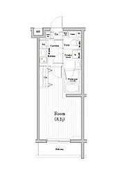 PREMIUM CUBE 三宿 1階1Kの間取り