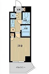 スペーシア池尻大橋 5階1Kの間取り