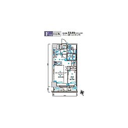 リヴシティ初台 4階1LDKの間取り