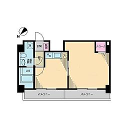 Court　Oriel 5階1DKの間取り