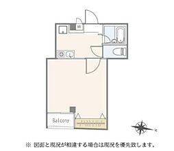 アーバンプレイス上野毛 2階1Kの間取り