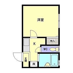 アゼリア・ANNEX 1Kの間取図画像