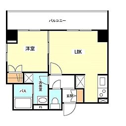 Ciment二子玉川 1LDKの間取図画像
