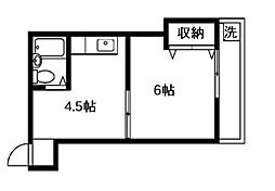 札幌ビル 1DKの間取図画像