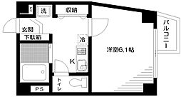 ロワール三宿 1Kの間取図画像