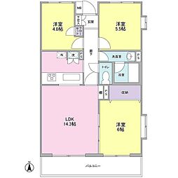 マ・メゾン鷺沼 3LDKの間取図画像