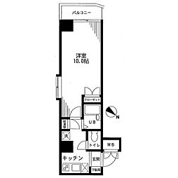 ステージファースト三宿 1Kの間取図画像