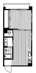 サンヒル新町 1LDKの間取図画像