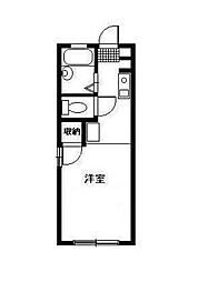 ラベンダーハイツ ワンルームの間取図画像