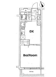 SOCIETY桜新町 1DKの間取図画像
