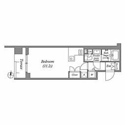 LaSante桜新町 ワンルームの間取図画像