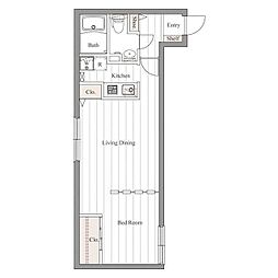 ZESTY桜新町 1LDKの間取図画像