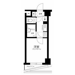 プレール代々木公園 1Kの間取図画像