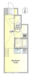 エピ駒沢 ワンルームの間取図画像