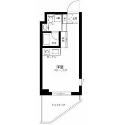 セントパレス鷺沼 ワンルームの間取図画像