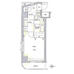 CRACIA世田谷赤堤 1Kの間取図画像