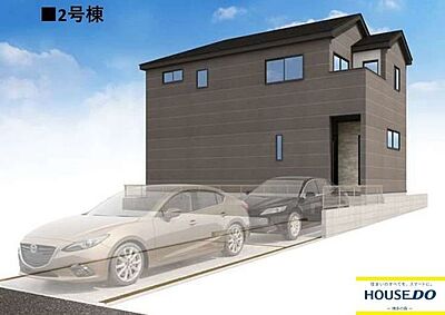 外観：2号棟完成イメージです♪2027年1月完成予定◎干す・畳む作業ができるランドリールーム♪◎パントリーやWIC付き！