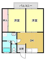 サンヴェールマロニエ 2DKの間取図画像