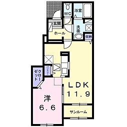 サンリットガーデン今森2 1LDKの間取図画像