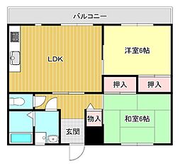アメニティ豊岡part3 2LDKの間取図画像