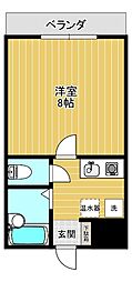アメニティ豊岡part3 1Kの間取図画像