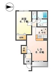 レジェンド 1LDKの間取図画像