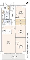 パルクメゾン千舟公園 3LDKの間取図画像