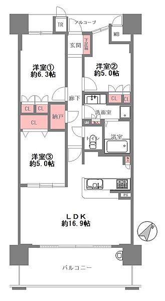 間取りを拡大表示
