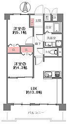 ライオンズマンション住吉公園 2LDKの間取図画像