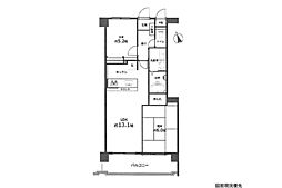 ルミエール宇品御幸通り 2LDKの間取図画像